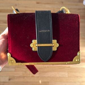 Red Velvet Crossbody Bag